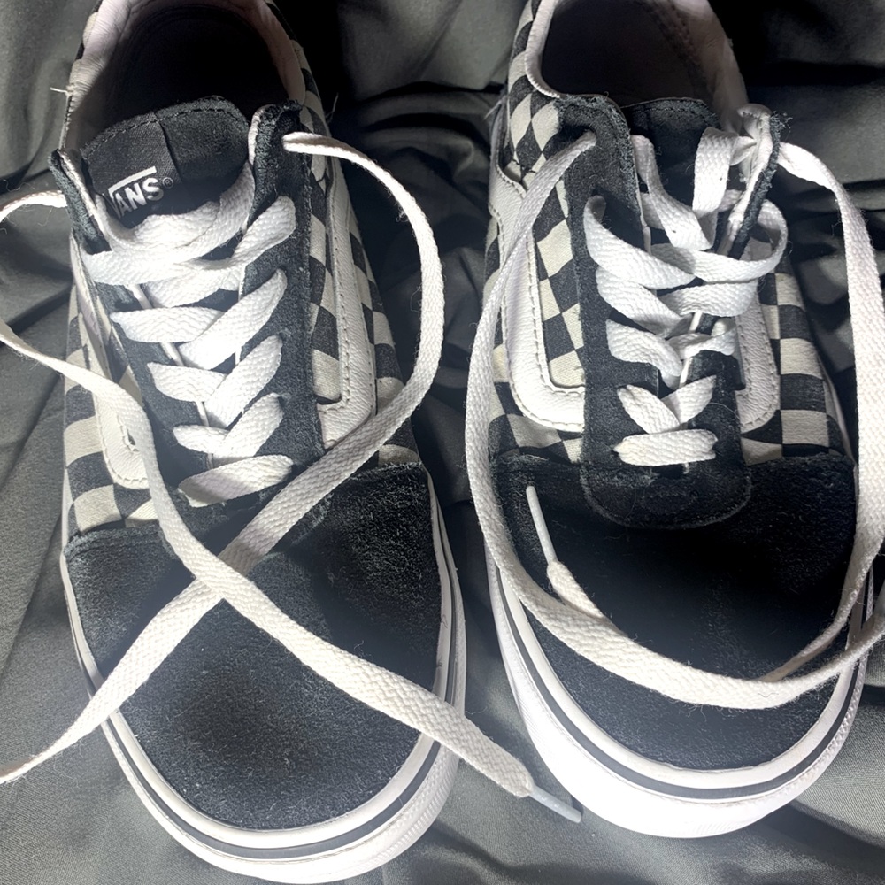 Black and White Checkered VANS sz 8